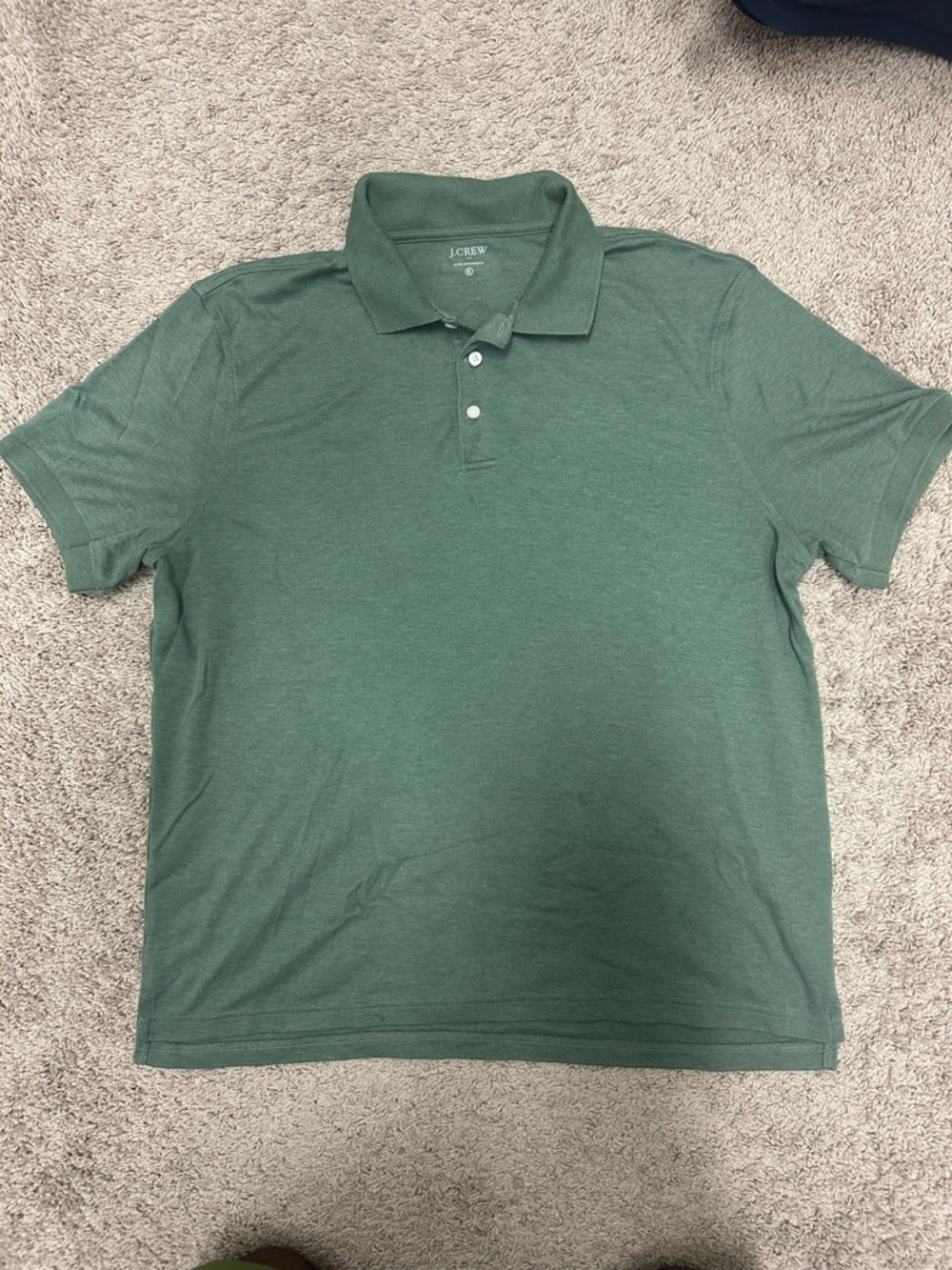 J. Crew Men's Heathered Forest Green Polo